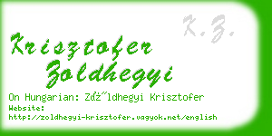 krisztofer zoldhegyi business card